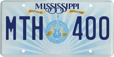 MS license plate MTH400