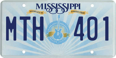 MS license plate MTH401