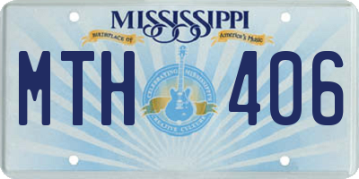 MS license plate MTH406