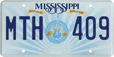 MS license plate MTH409