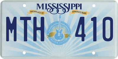 MS license plate MTH410