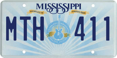 MS license plate MTH411