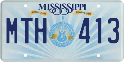 MS license plate MTH413