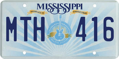 MS license plate MTH416