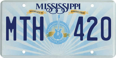 MS license plate MTH420