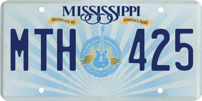 MS license plate MTH425