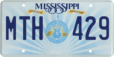 MS license plate MTH429