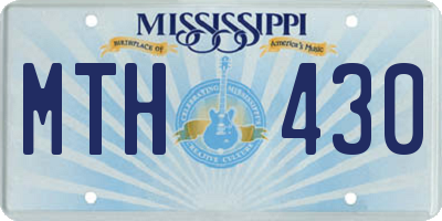 MS license plate MTH430