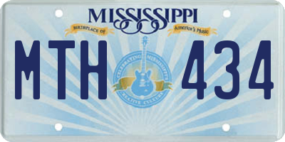 MS license plate MTH434