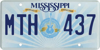 MS license plate MTH437