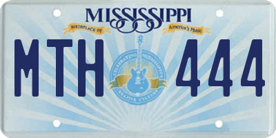 MS license plate MTH444