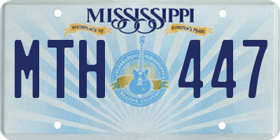 MS license plate MTH447