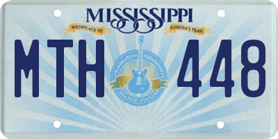 MS license plate MTH448