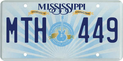 MS license plate MTH449