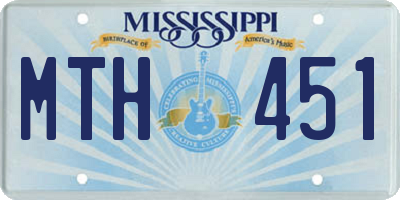 MS license plate MTH451