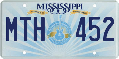 MS license plate MTH452