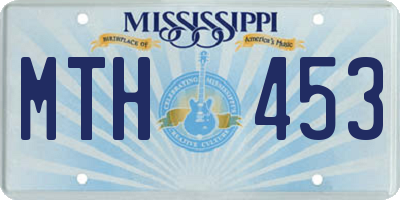 MS license plate MTH453