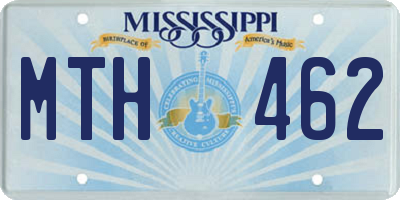 MS license plate MTH462