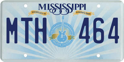 MS license plate MTH464