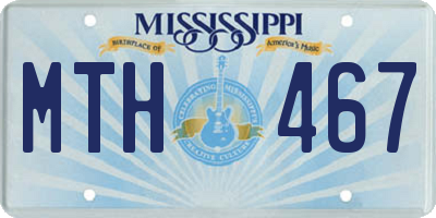 MS license plate MTH467