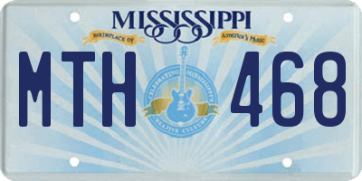 MS license plate MTH468