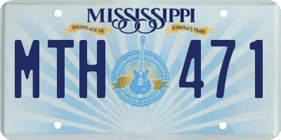 MS license plate MTH471