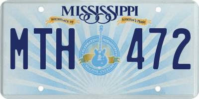 MS license plate MTH472