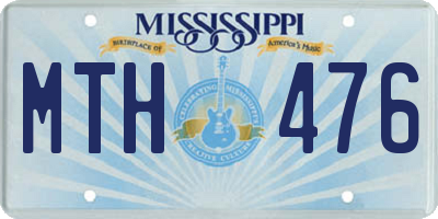 MS license plate MTH476