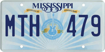 MS license plate MTH479