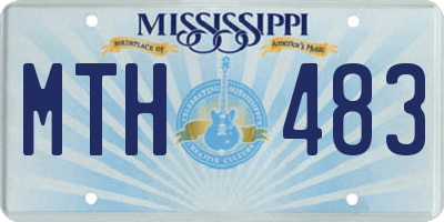 MS license plate MTH483