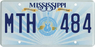MS license plate MTH484