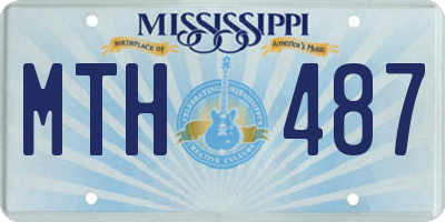 MS license plate MTH487