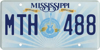 MS license plate MTH488