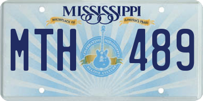 MS license plate MTH489