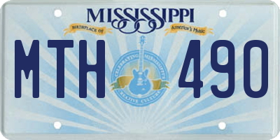 MS license plate MTH490