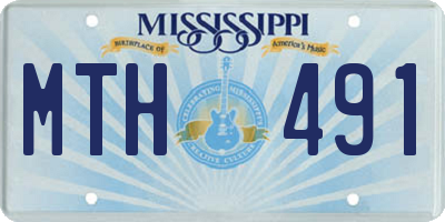 MS license plate MTH491