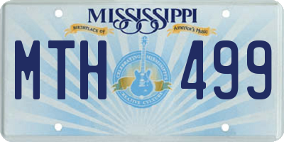MS license plate MTH499