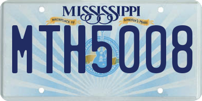 MS license plate MTH5008