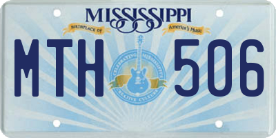 MS license plate MTH506