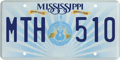 MS license plate MTH510