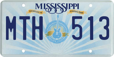 MS license plate MTH513