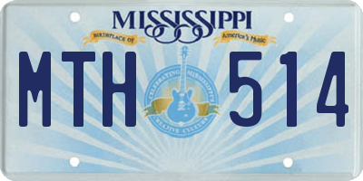 MS license plate MTH514