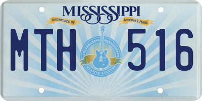 MS license plate MTH516