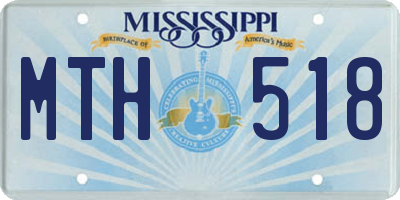 MS license plate MTH518