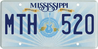 MS license plate MTH520