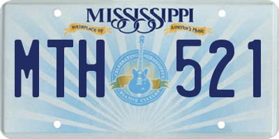 MS license plate MTH521