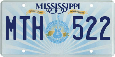 MS license plate MTH522