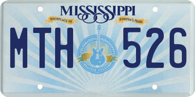 MS license plate MTH526