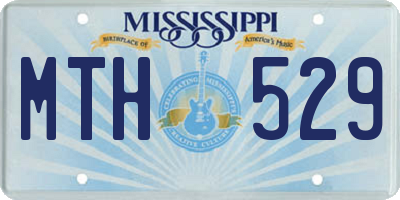 MS license plate MTH529