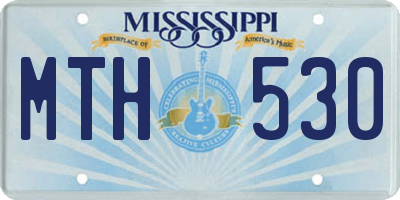 MS license plate MTH530